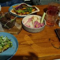 Avocado toast, falafel, hummus at Roots Plant-Based Cafe in Da Nang