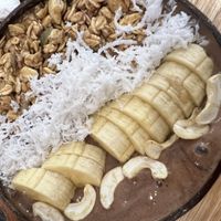 Chocolate smoothie bowl   at Roots Plant-Based Cafe in Da Nang