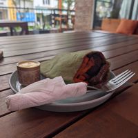 Pita falafel at Roots Plant-Based Cafe in Da Nang