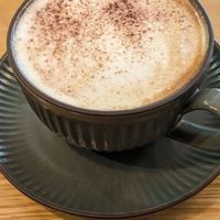 Cashew Cappuccino at Roots Plant-Based Cafe in Da Nang