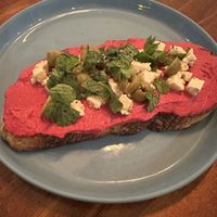 Beetroot toast   at Roots Plant-Based Cafe in Da Nang