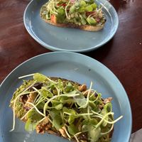 Basil pesto & Avo shiitake  at Roots Plant-Based Cafe in Da Nang