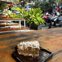 raw banoffee pie   at Roots Plant-Based Cafe in Da Nang