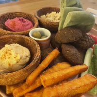 Mezze platter  at Roots Plant-Based Cafe in Da Nang