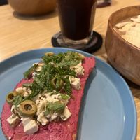 Beet toast   at Roots Plant-Based Cafe in Da Nang