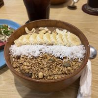 Cocoa smoothie bowl   at Roots Plant-Based Cafe in Da Nang
