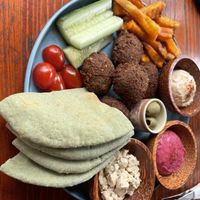 Mediterranean platter  at Roots Plant-Based Cafe in Da Nang