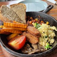 English breakfast  at Roots Plant-Based Cafe in Da Nang
