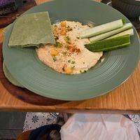 Hummus platter at Roots Plant-Based Cafe in Da Nang