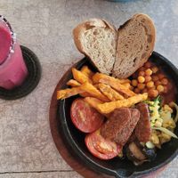 english brekkie at Roots Plant-Based Cafe in Da Nang