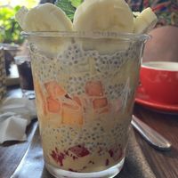 best chia pudding with fruit and peanut butter  at Roots Plant-Based Cafe in Da Nang