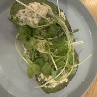 pesto toast without tomatos  at Roots Plant-Based Cafe in Da Nang