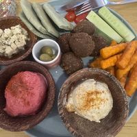 mezze platter  at Roots Plant-Based Cafe in Da Nang
