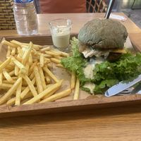 Swiss cheese burger   at Roots Plant-Based Cafe in Da Nang