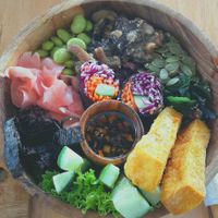 "Japanese Rainbow Bowl" at Roots Plant-Based Cafe in Da Nang