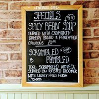 Vegan specials  at Fortrose Cafe in Fortrose