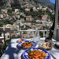 Pasta with the view !  at Il Tridente in Positano