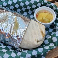 Jerk tempeh burrito at Jane Bond Cafe in Kitchener