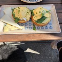 Porched eggs   at Korobač in Kamnik