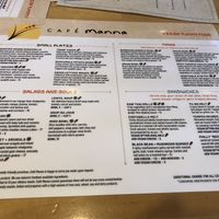 Great menu! at Cafe Manna in Brookfield