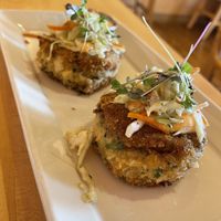 Crab cakes  #Veganuary at Cafe Manna in Brookfield
