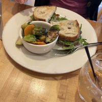 Pear Brie sandwich special with roasted vegetables   at Cafe Manna in Brookfield