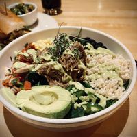 Barbacoa burrito bowl  at Cafe Manna in Brookfield