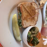 The special. Blackberry compote pesto grilled teaz. So amazing m  at Cafe Manna in Brookfield