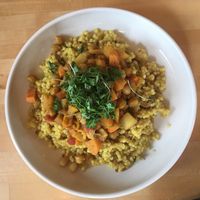 Special cous cous bowl at Cafe Manna in Brookfield