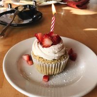 Gluten free cupcake at Cafe Manna in Brookfield