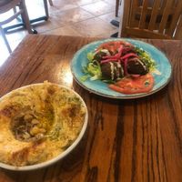 Falafel and hummus at Cafe Beirut in Jamaica Plain