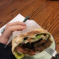 Seitan slider  at Cafe Beirut in Jamaica Plain
