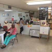 Inside. Cafe style seating.  at Hummingbird Hover in Forrest City