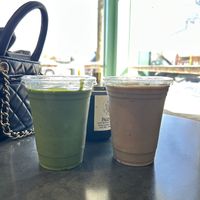 Key lime pie and tiramisu smoothies  at Catch A Healthy Habit Cafe in Fairfield
