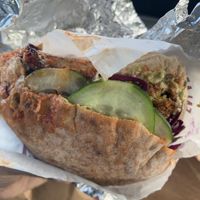 Falafel on a whole wheat pita   at The Hummus & Pita Co in Brookfield