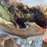 Freshly made falafels at The Hummus & Pita Co in Brookfield