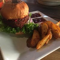 Veggie burger at The Kasbah in Langkawi