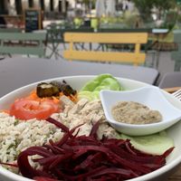 Vegan Budha bowl at Newtree Café in Lyon
