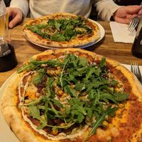 Chickpea pizza at Plads'n in Copenhagen