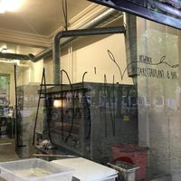 You can look at the pizza being made through the front window   at Plads'n in Copenhagen