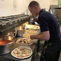 Where the pizza magic happens   at Plads'n in Copenhagen