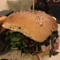 Portobello Burger at Cafe Blå in Copenhagen