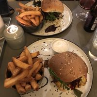 Portobello & Tofu Burger at Cafe Blå in Copenhagen
