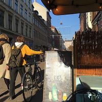 Blågårdsgade street at Cafe Blå in Copenhagen