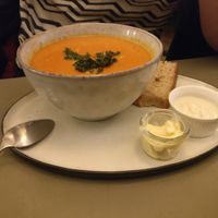 Soup of the day at Cafe Blå in Copenhagen
