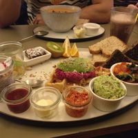 Brunch plate at Cafe Blå in Copenhagen