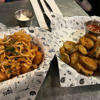 tater tots and frickles.   at Fat Hippo in Newcastle Upon Tyne