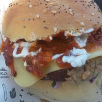 VFC burger at Fat Hippo in Newcastle Upon Tyne