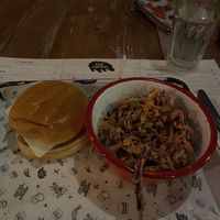 Five Lies & Slaw. TINY burger 😢😢 at Fat Hippo in Newcastle Upon Tyne