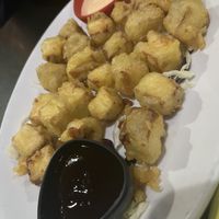 Tempera tofu sweet and spicy sauce  at Spicy Tuna Sushi in Holland